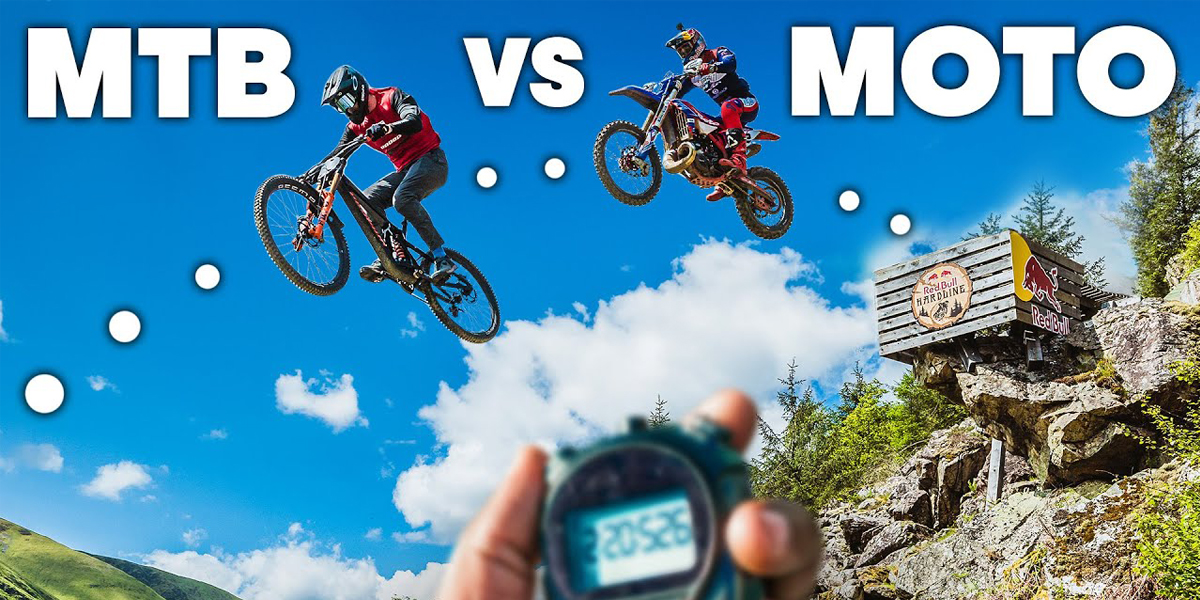 ¡Downhill vs Moto en Red Bull Hardline!